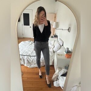 GAP Womens Soft Knit Button Front Relaxed Fit Cardigan Black XS